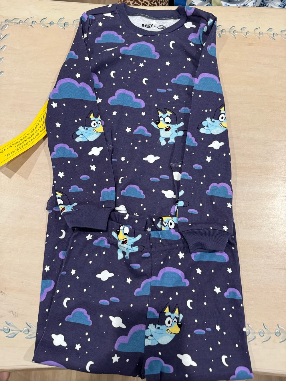 Kids' Navy Night Sky Pajama Set - Bluey
